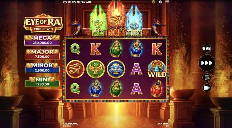 Eye of Ra Triple Win - Wild op de rollen